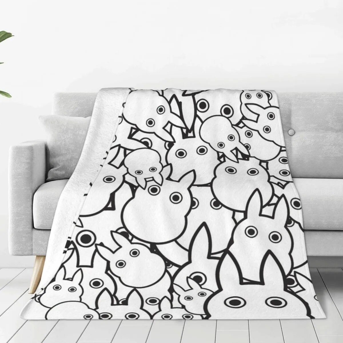 Cute Totoro Studio Ghibli Coral Fleece Plush Throw Blankets Miyazaki Hayao Anime Blanket for Home Couch - Ghibli Plush